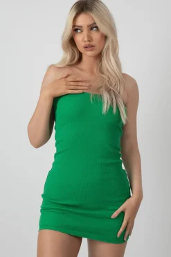Public Desire Bandeau Dress Green Online