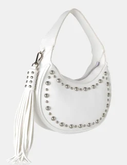 Public Desire Cato Pu Studded Tassel Boho Shoulder Bag White Cheap
