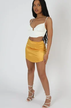 Public Desire Curved Hem Skirt Mango Shop