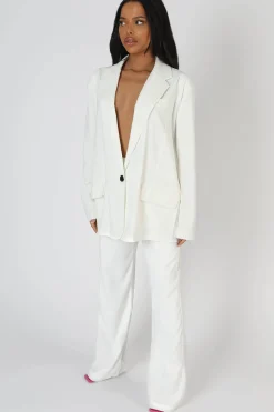 Public Desire Dad Trouser White Clearance