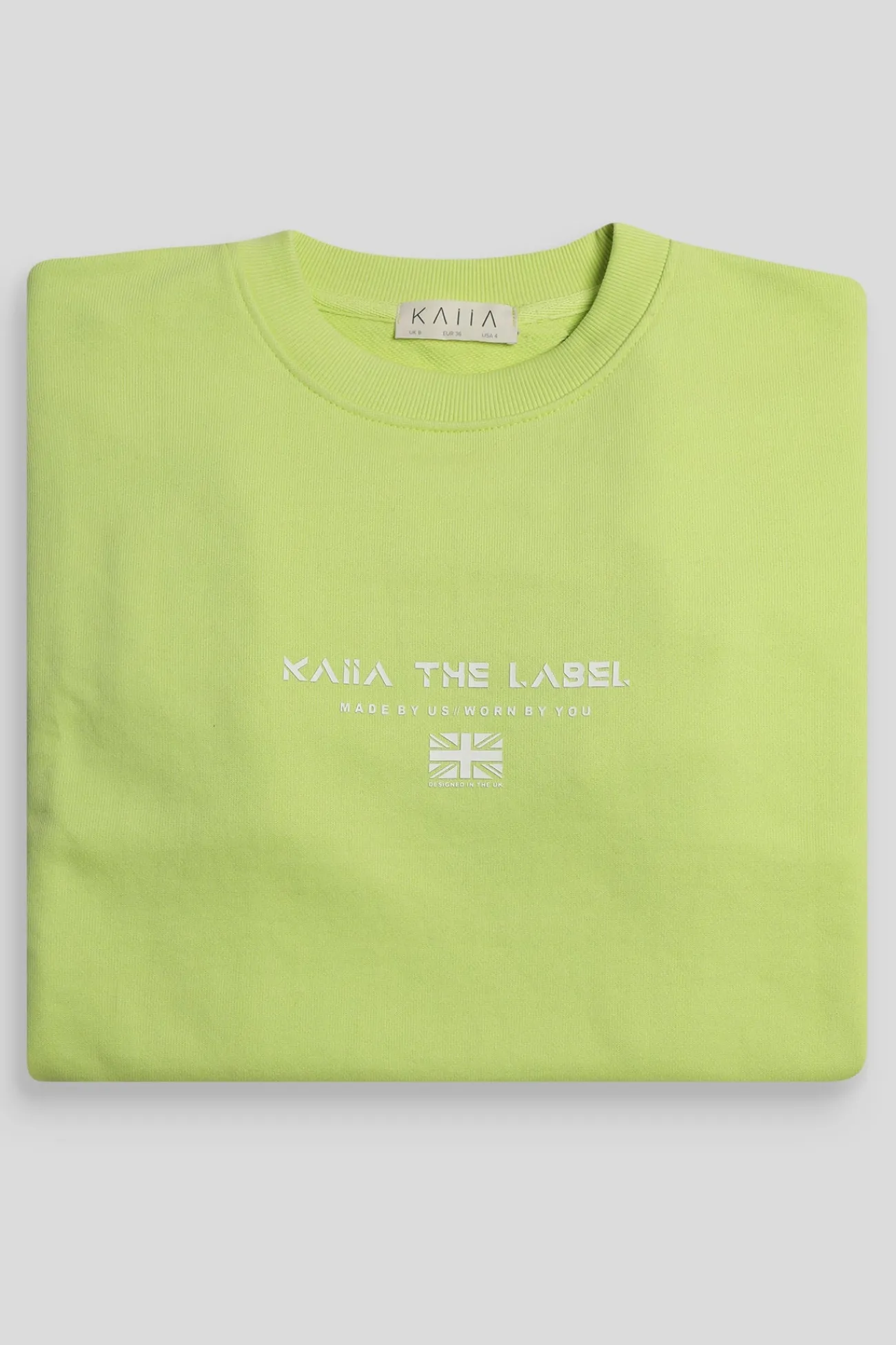 Public Desire Graphic Oversized Sweatshirt Lime Fashion