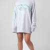 Public Desire Oversized Graphic Sweater Dress Grey Marl Cheap