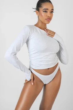 Public Desire Ruched Side Lounge Top Oatmeal Marl Best Sale