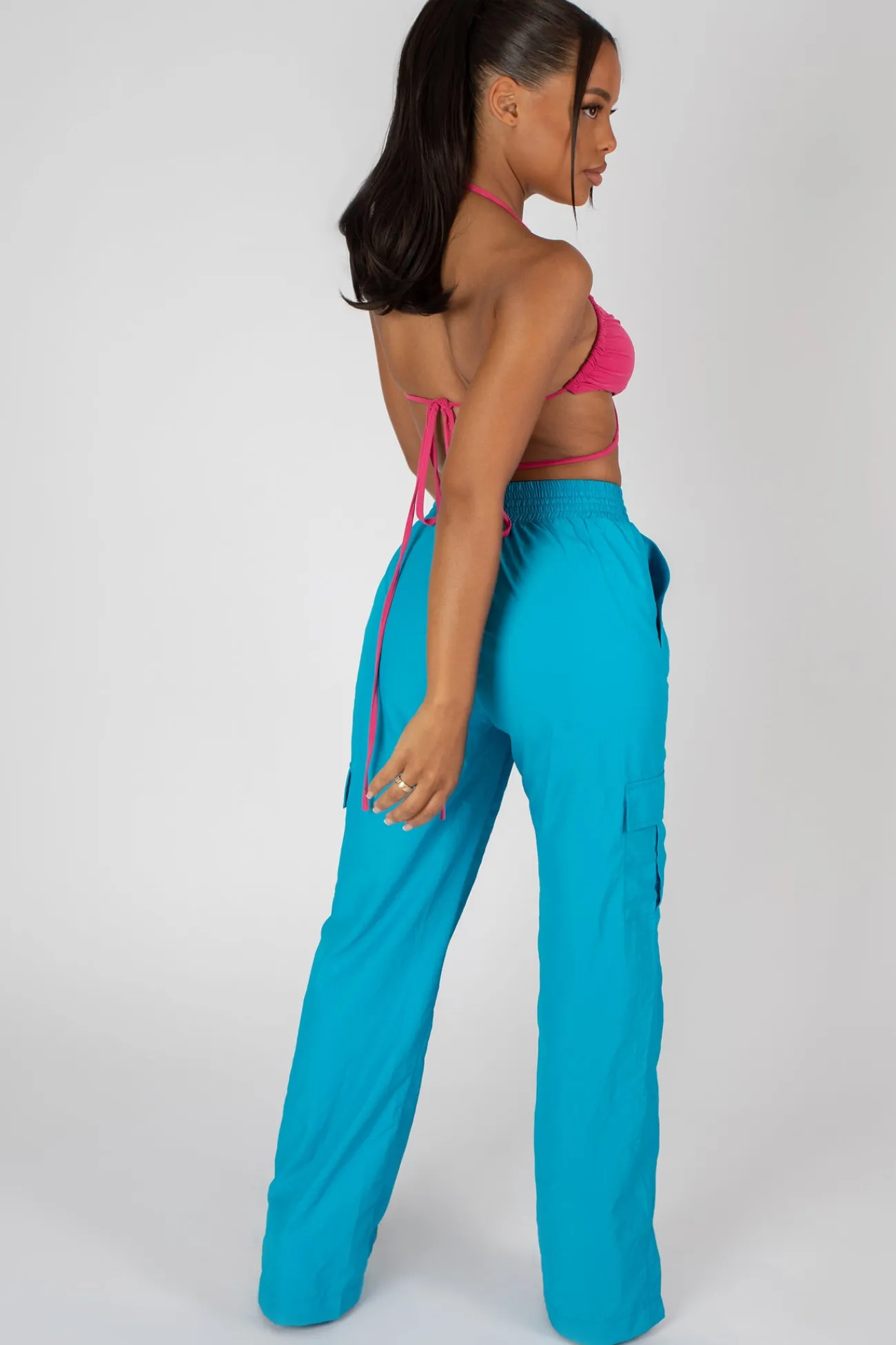 Public Desire 90's Butterfly Slinky Wrap Top Pink Clearance
