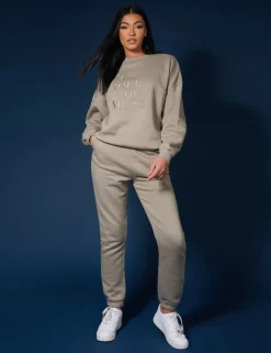 Public Desire 90S Oversized Joggers Khaki Flash Sale