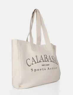 Public Desire The Calabasas Oversized Canvas Tote Bag Off White Shop