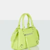 Public Desire The Haven Grain Pu Mini Tote Bag Lime Shop