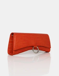 Public Desire The Kemi Arched Crossbody Mini Handbag Orange Cheap