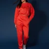 Public Desire Varsity Tonal Sweatshirt Flame Red Online