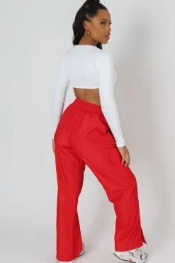 Public Desire Zip Through Underbust Ribbed Top White Hot